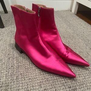 Hot Pink Flat Boots